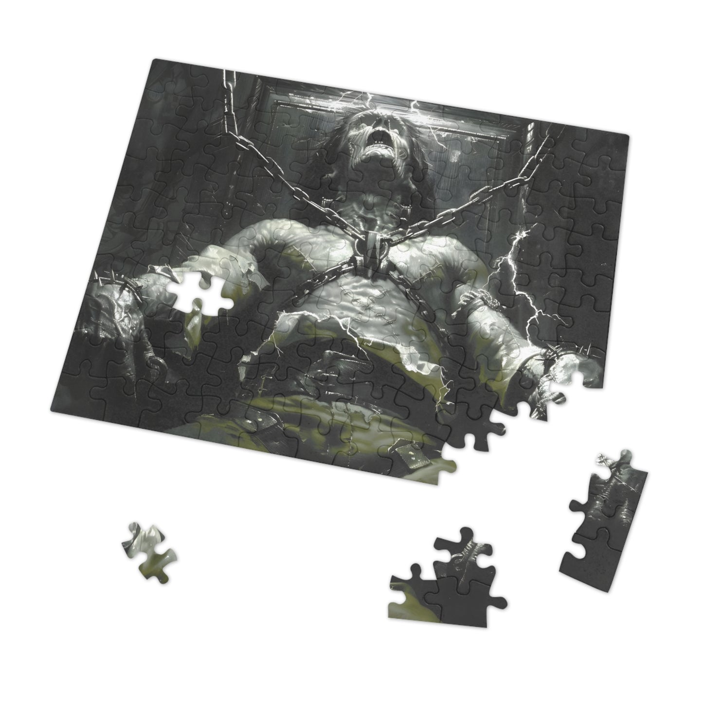 Frankenstein's Unchained Fury (30, 110, 252, 500, 1000 Piece Jigsaw Puzzle)