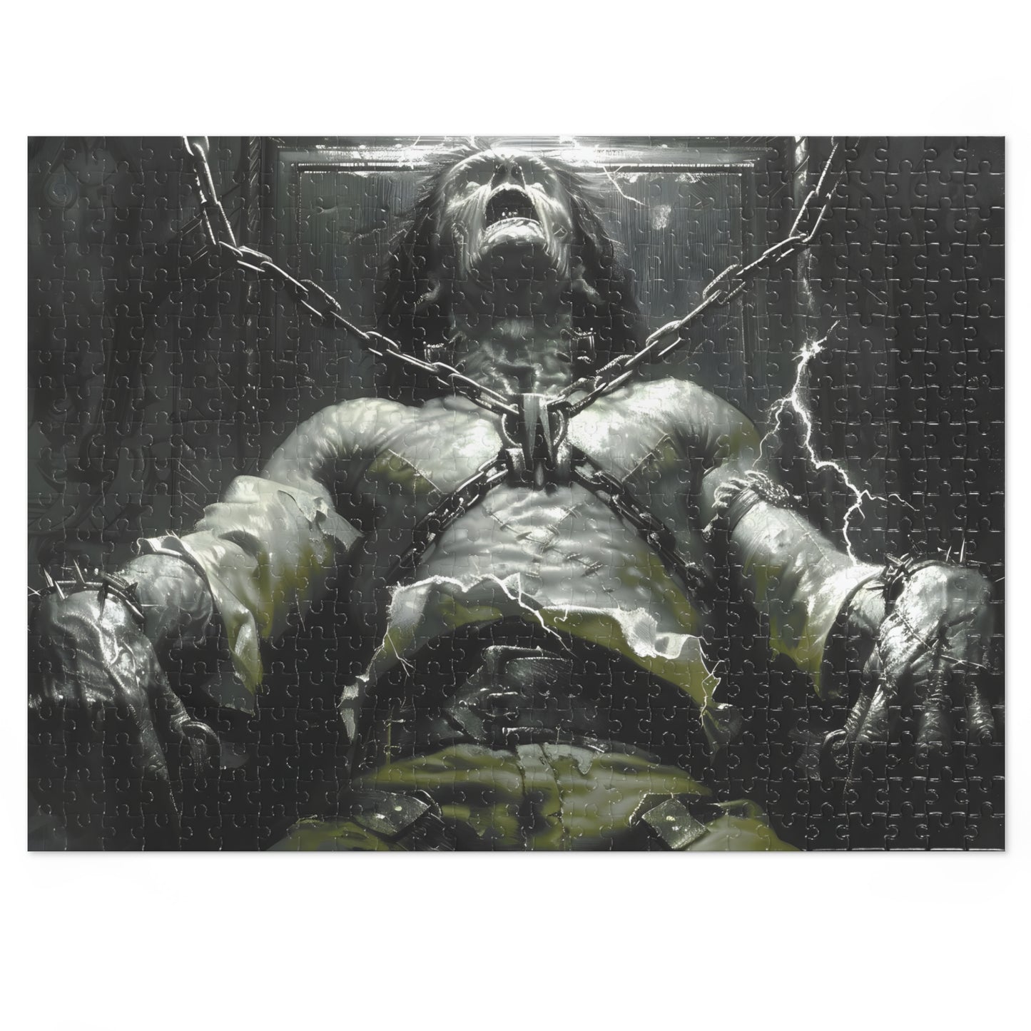 Frankenstein's Unchained Fury (30, 110, 252, 500, 1000 Piece Jigsaw Puzzle)