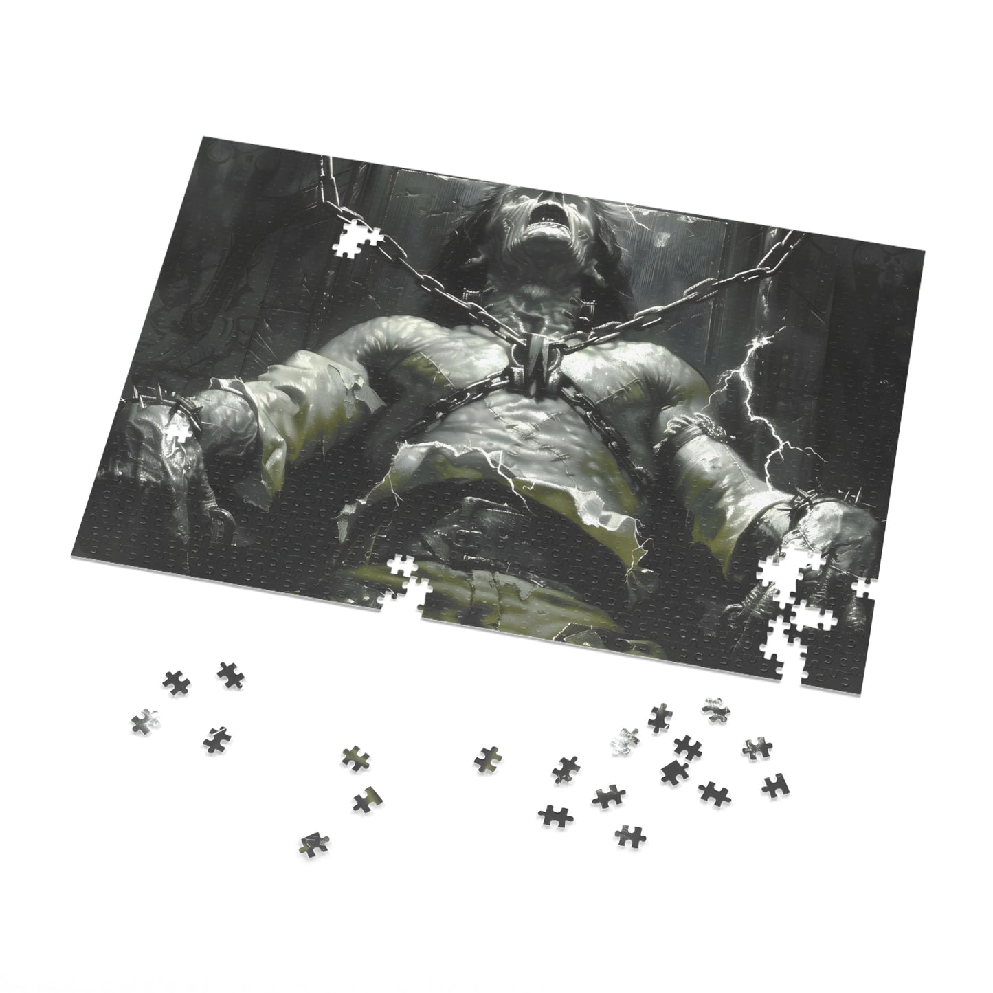 Frankenstein's Unchained Fury (30, 110, 252, 500, 1000 Piece Jigsaw Puzzle)