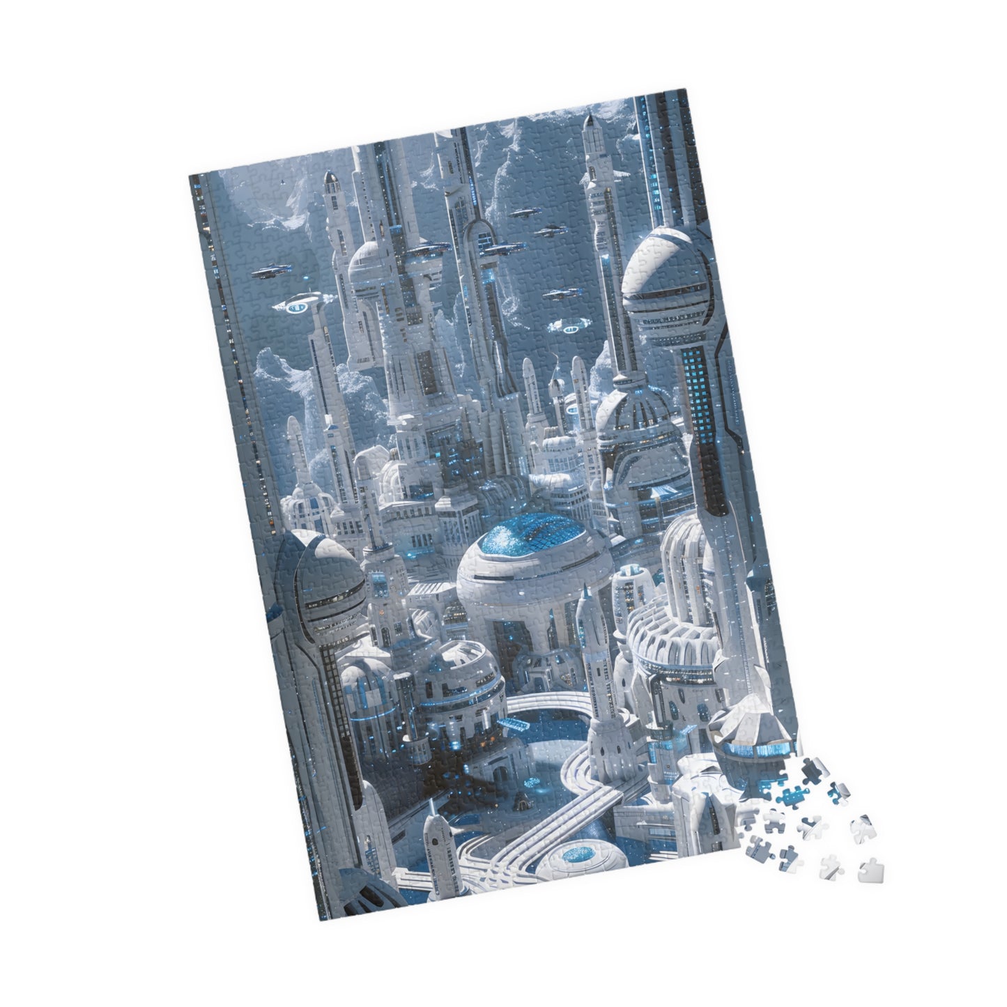 The Frozen Metropolis (110, 252, 520, 1014 Piece Jigsaw Puzzle)