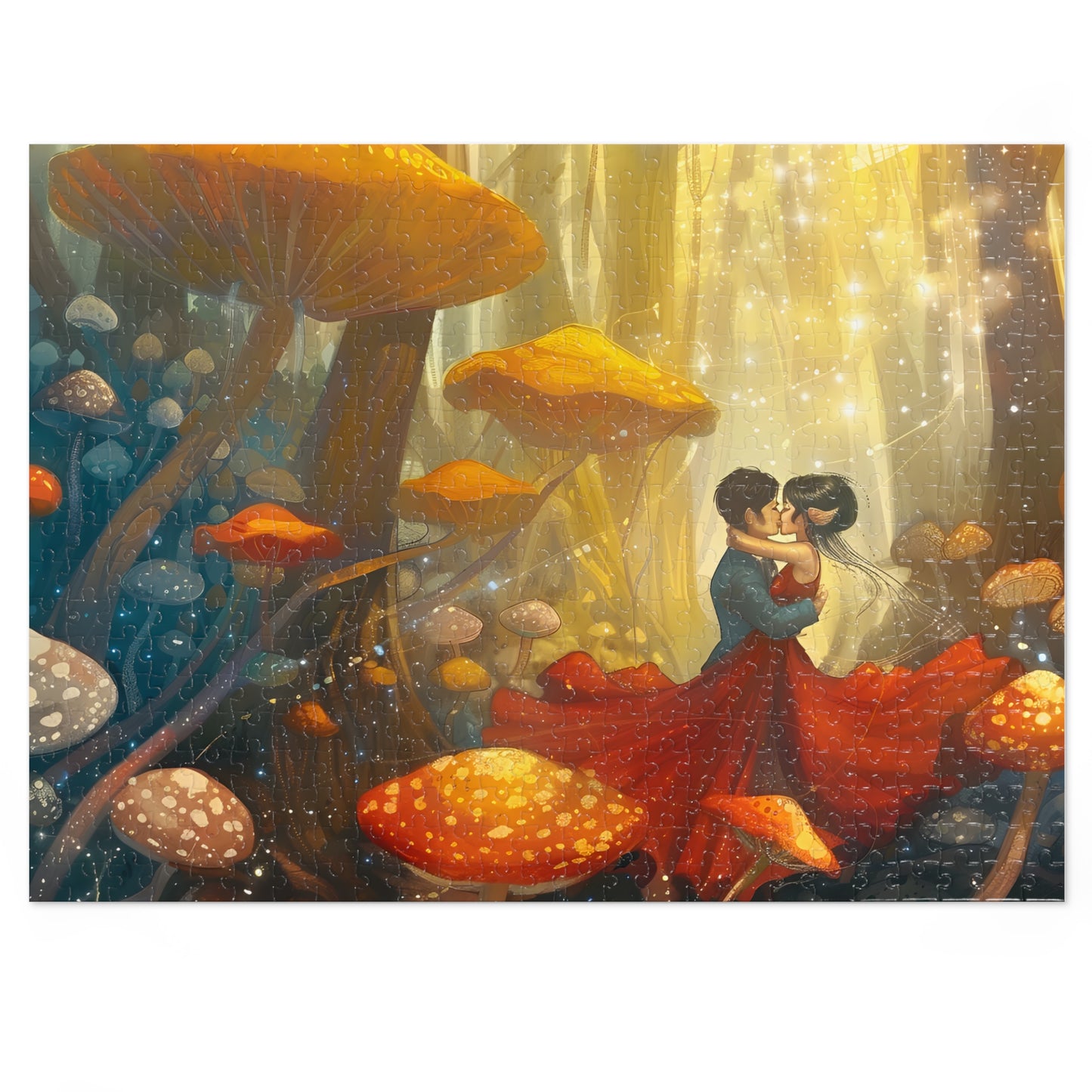 Enchantment in the  Mushroom Grove (30, 110, 252, 500, 1000 Piece Jigsaw Puzzle)