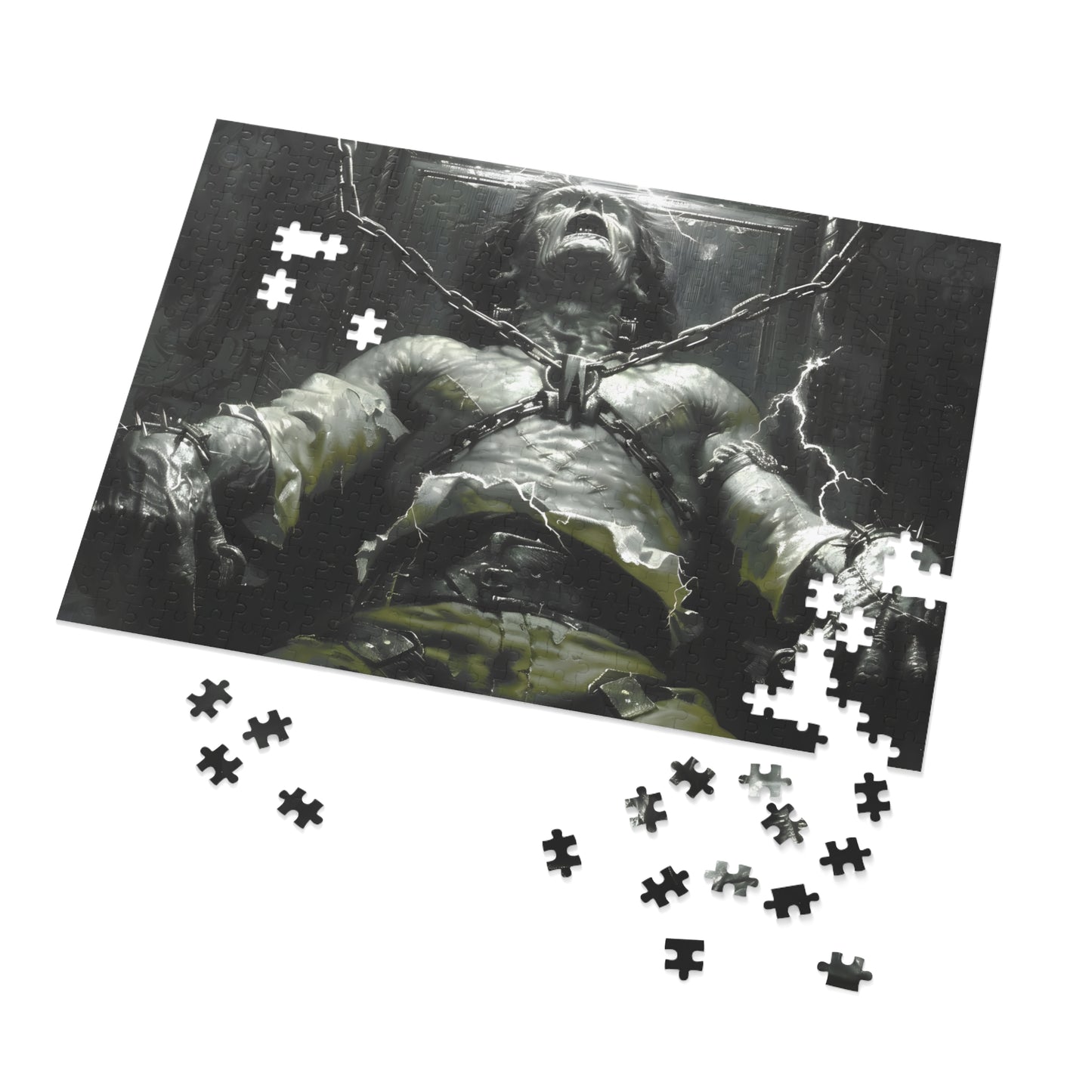 Frankenstein's Unchained Fury (30, 110, 252, 500, 1000 Piece Jigsaw Puzzle)