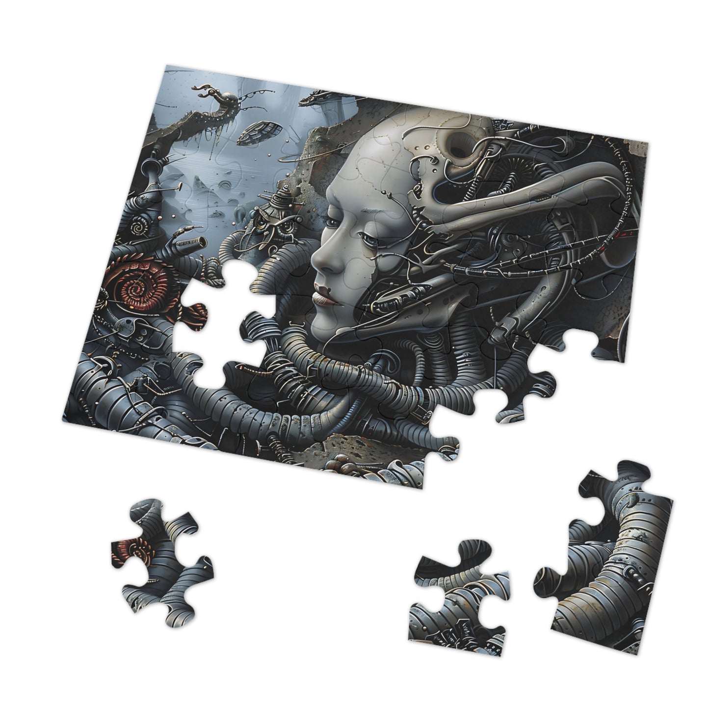 Biomechanical Reverie (30, 110, 252, 500, 1000 Piece Jigsaw Puzzle)