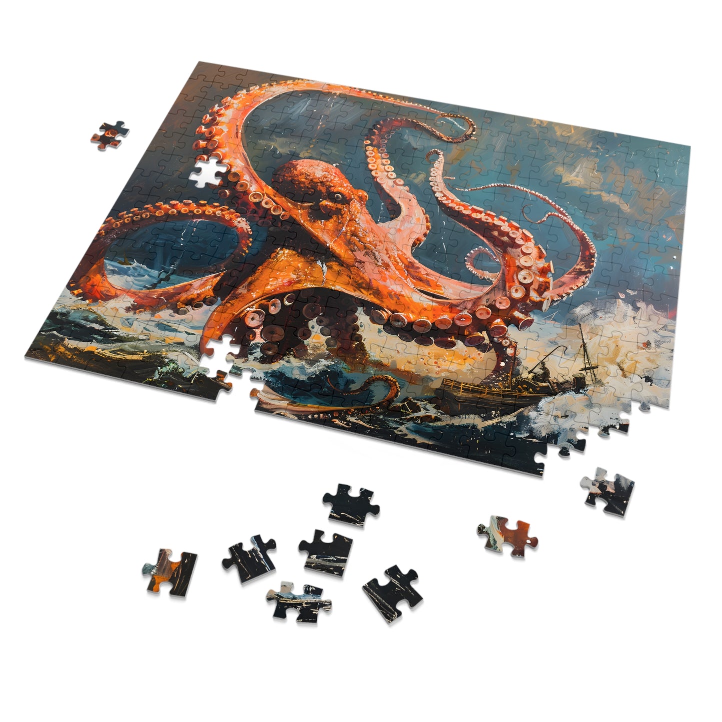 The Kraken's Revenge: A Seaman's Nightmare Unleashed (30, 110, 252, 500, 1000 Piece Jigsaw Puzzle)