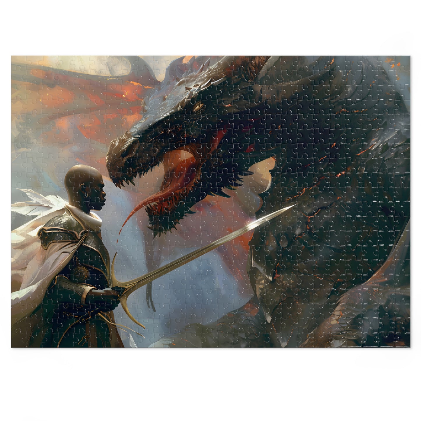 Dragonslayer's Valor (30, 110, 252, 500, 1000 Piece Jigsaw Puzzle)