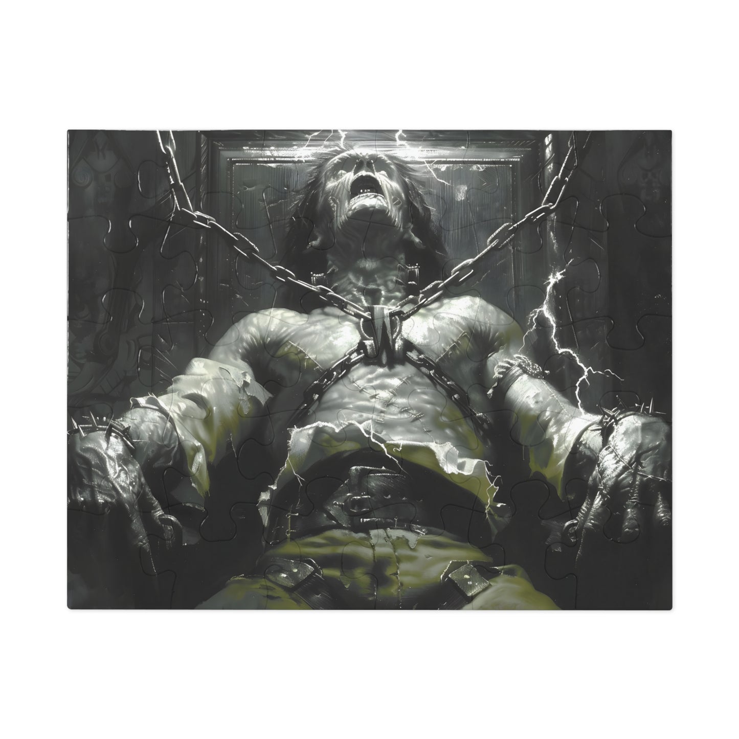 Frankenstein's Unchained Fury (30, 110, 252, 500, 1000 Piece Jigsaw Puzzle)