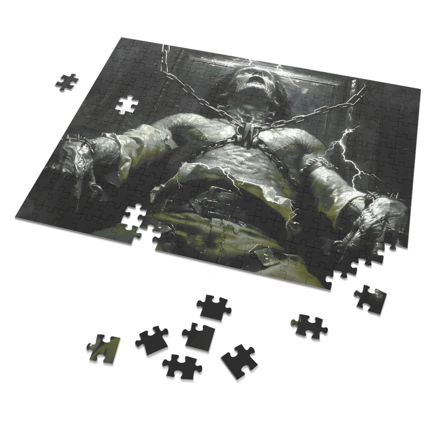 Frankenstein's Unchained Fury (30, 110, 252, 500, 1000 Piece Jigsaw Puzzle)