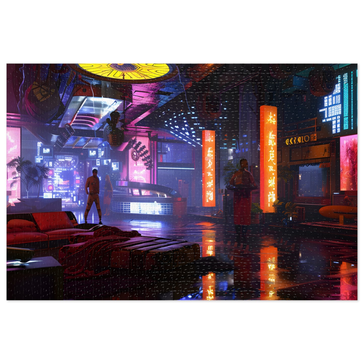 Neon Metropolis (30, 110, 252, 500, 1000 Piece Jigsaw Puzzle)