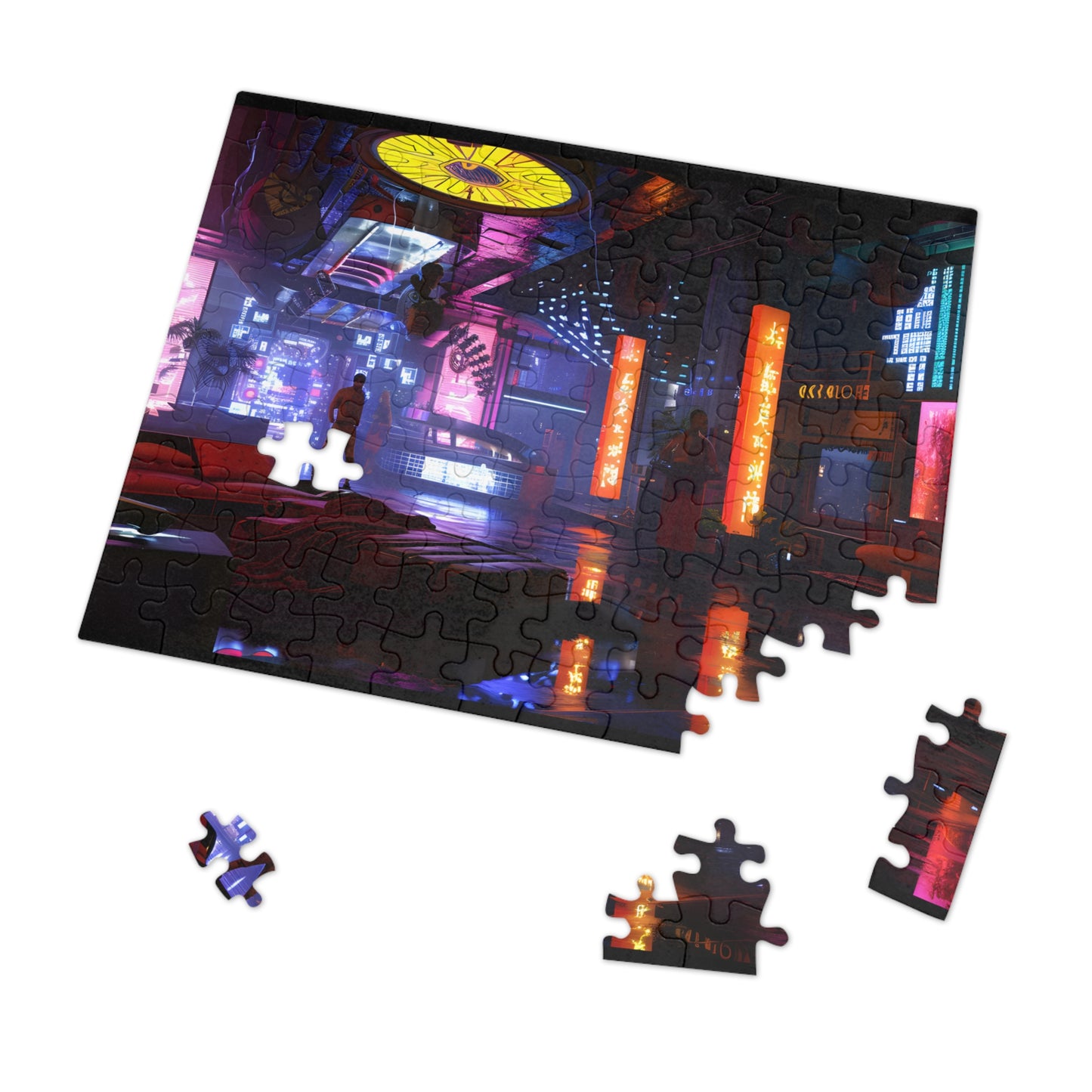 Neon Metropolis (30, 110, 252, 500, 1000 Piece Jigsaw Puzzle)