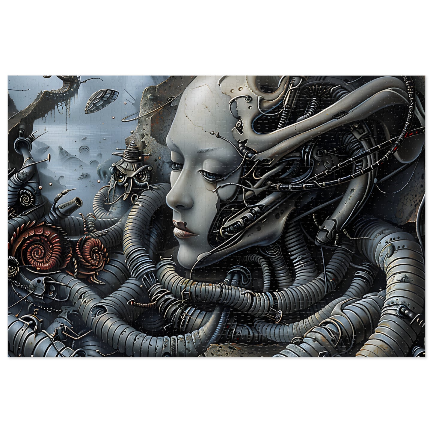 Biomechanical Reverie (30, 110, 252, 500, 1000 Piece Jigsaw Puzzle)