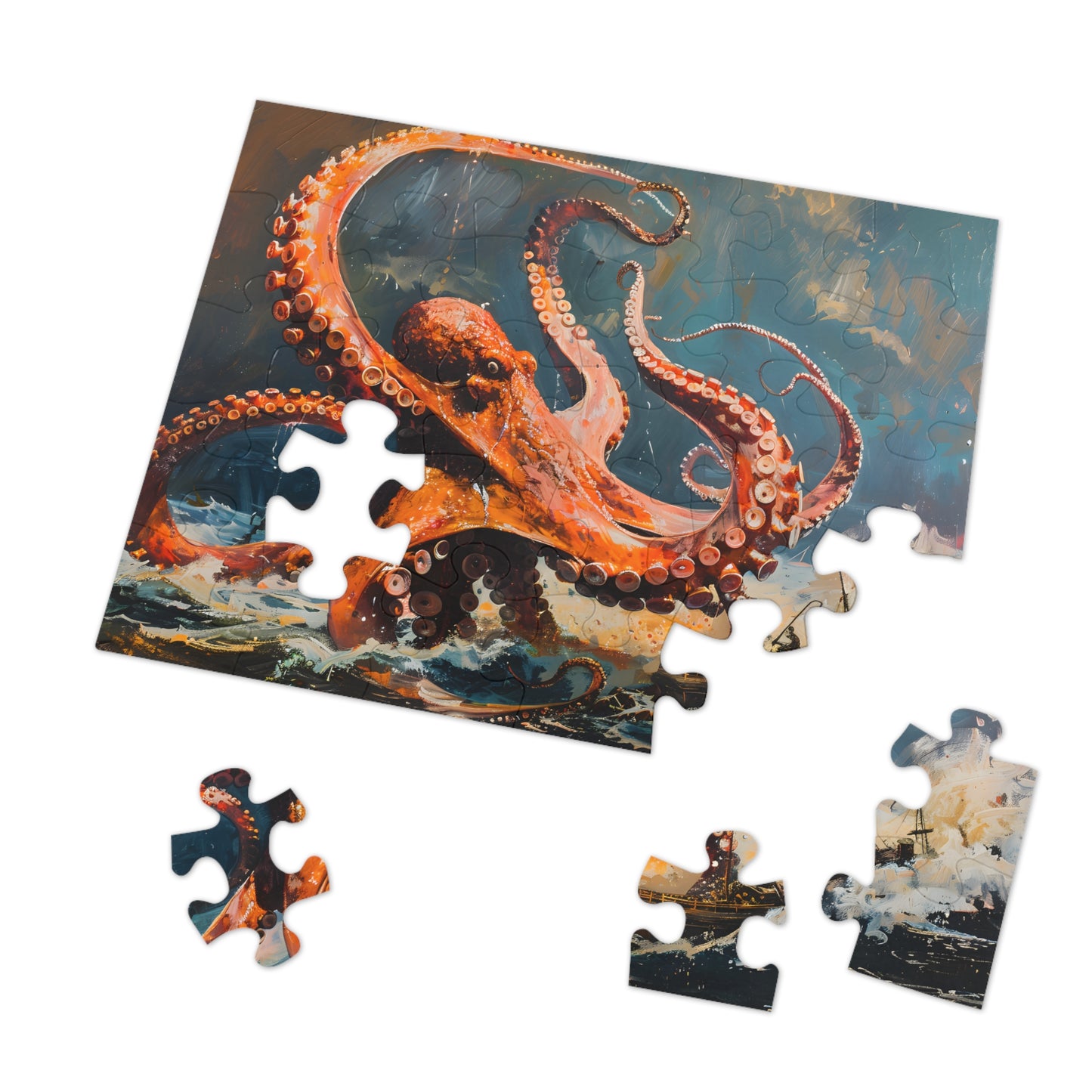 The Kraken's Revenge: A Seaman's Nightmare Unleashed (30, 110, 252, 500, 1000 Piece Jigsaw Puzzle)