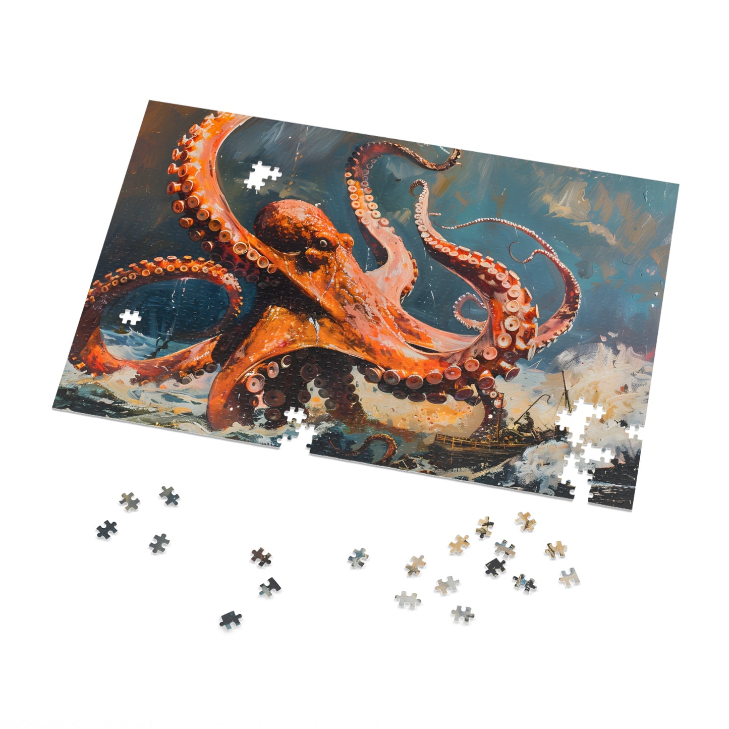 The Kraken's Revenge: A Seaman's Nightmare Unleashed (30, 110, 252, 500, 1000 Piece Jigsaw Puzzle)