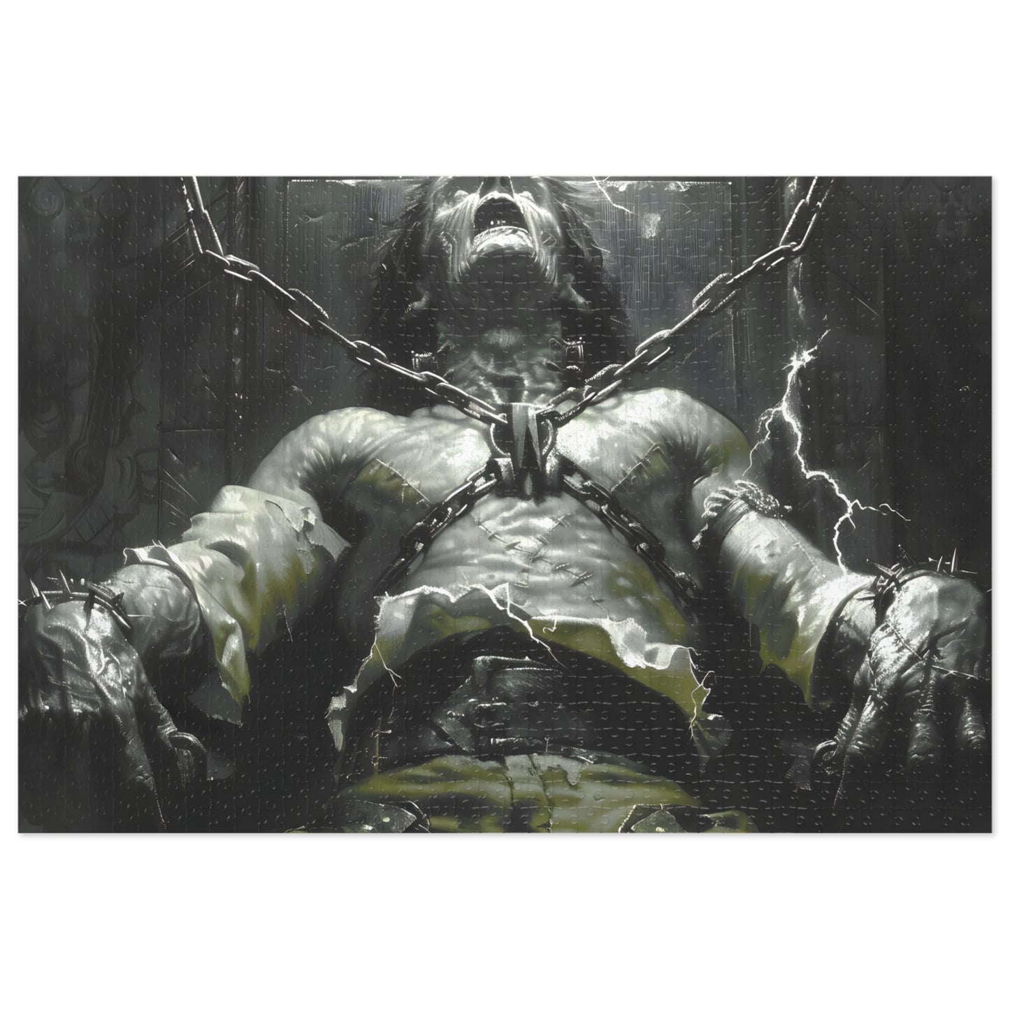 Frankenstein's Unchained Fury (30, 110, 252, 500, 1000 Piece Jigsaw Puzzle)