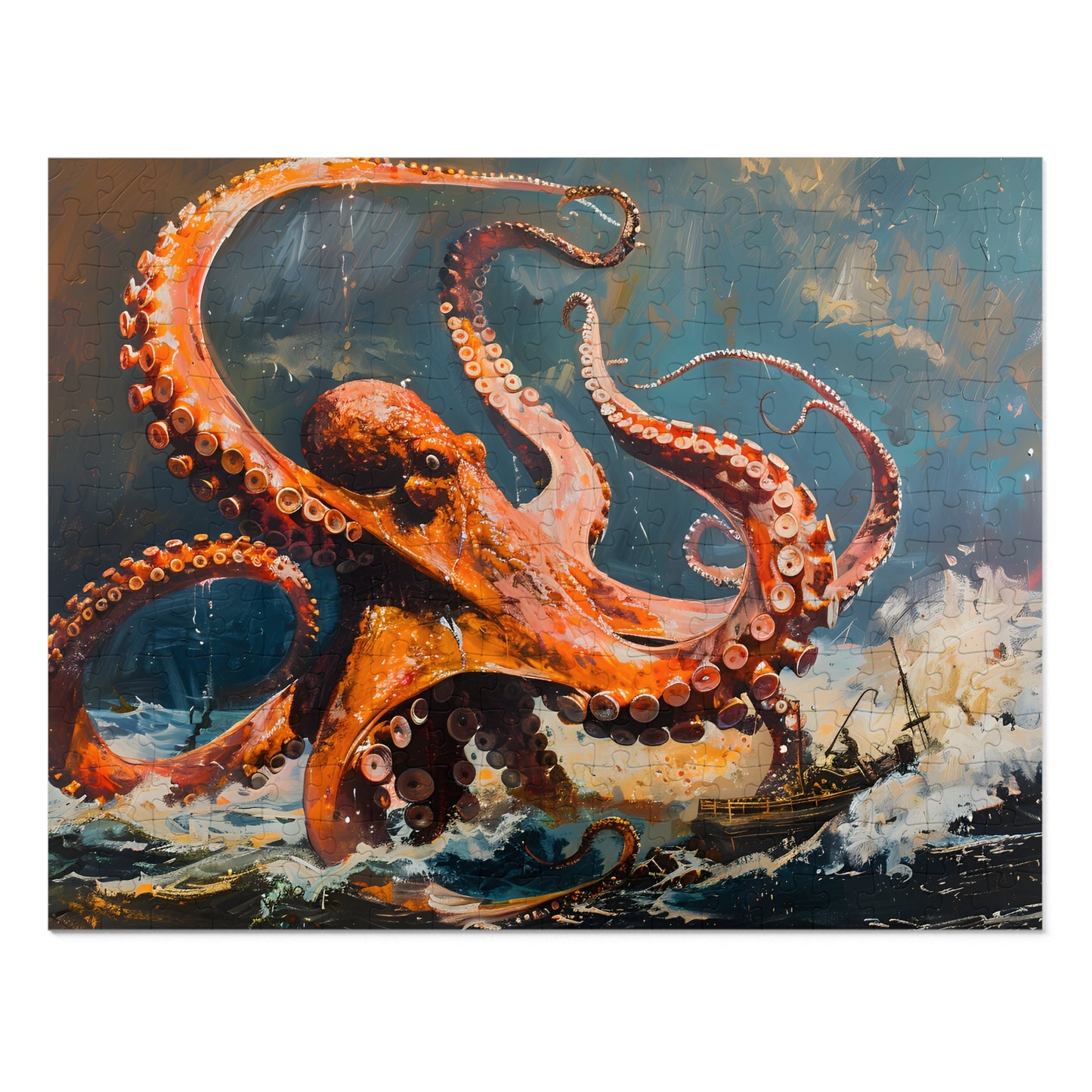 The Kraken's Revenge: A Seaman's Nightmare Unleashed (30, 110, 252, 500, 1000 Piece Jigsaw Puzzle)