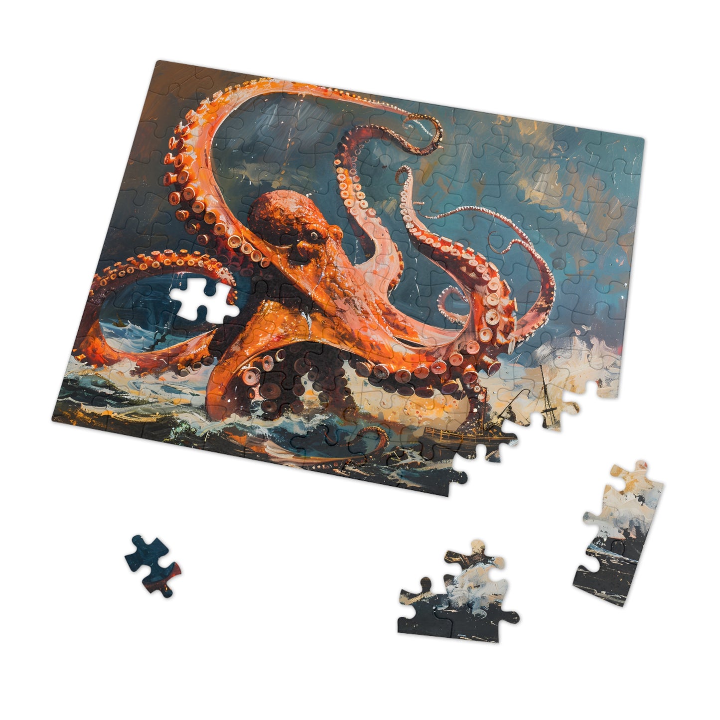 The Kraken's Revenge: A Seaman's Nightmare Unleashed (30, 110, 252, 500, 1000 Piece Jigsaw Puzzle)