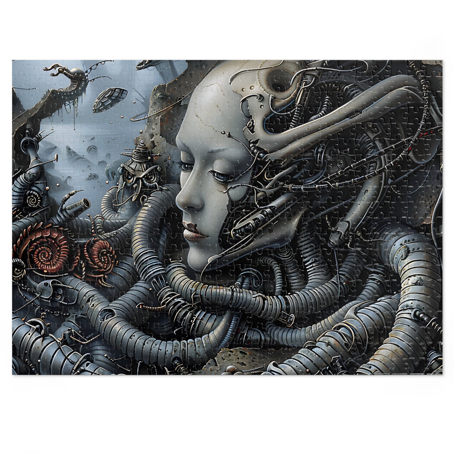 Biomechanical Reverie (30, 110, 252, 500, 1000 Piece Jigsaw Puzzle)