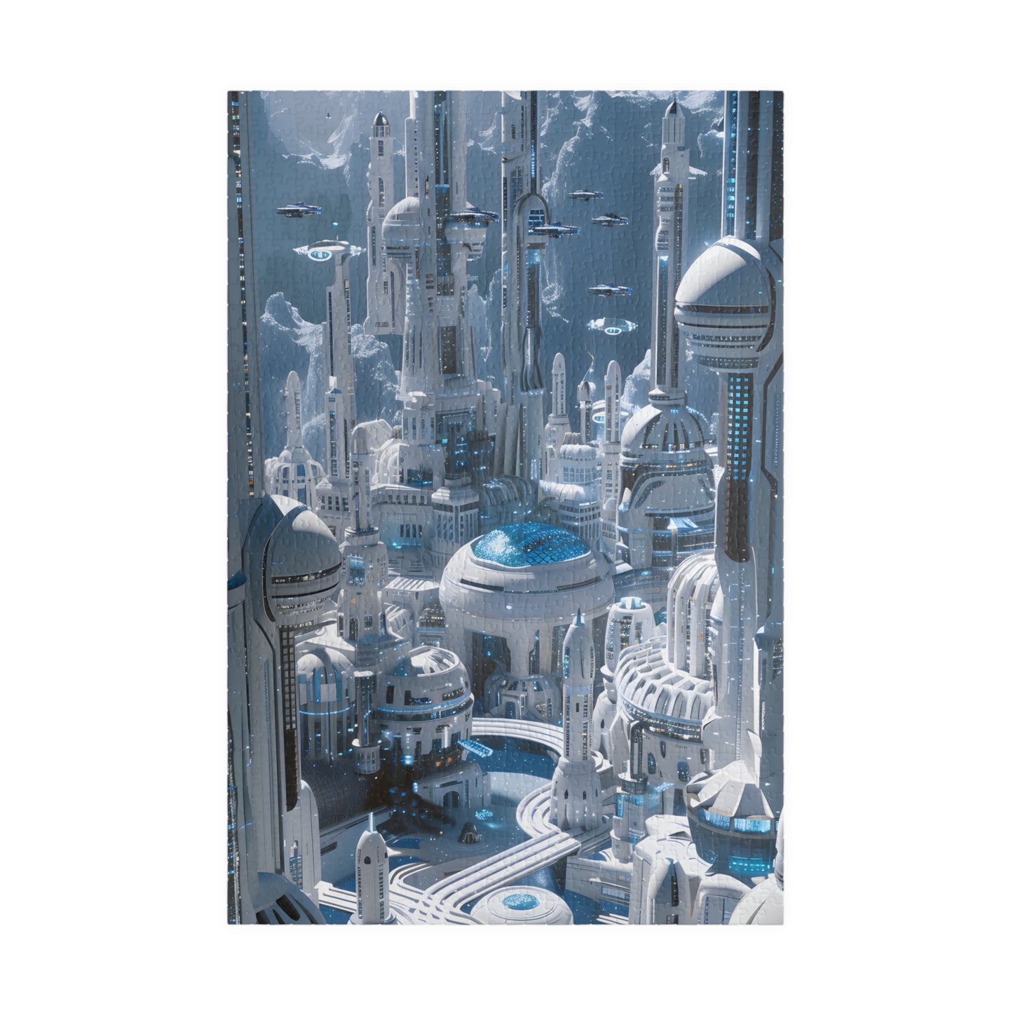 The Frozen Metropolis (110, 252, 520, 1014 Piece Jigsaw Puzzle)