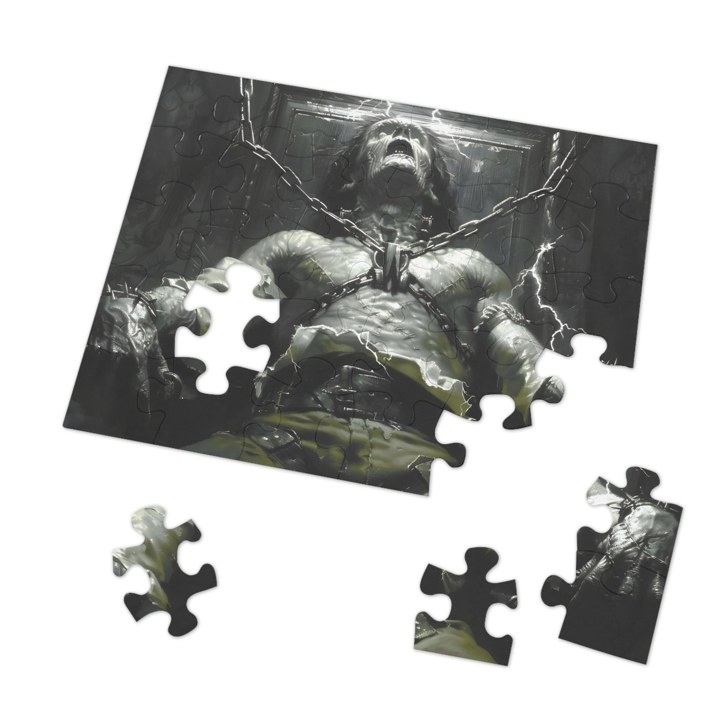 Frankenstein's Unchained Fury (30, 110, 252, 500, 1000 Piece Jigsaw Puzzle)