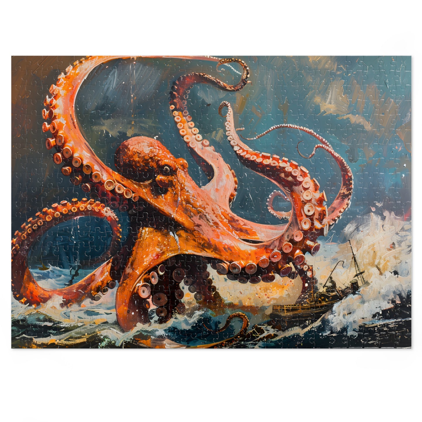 The Kraken's Revenge: A Seaman's Nightmare Unleashed (30, 110, 252, 500, 1000 Piece Jigsaw Puzzle)