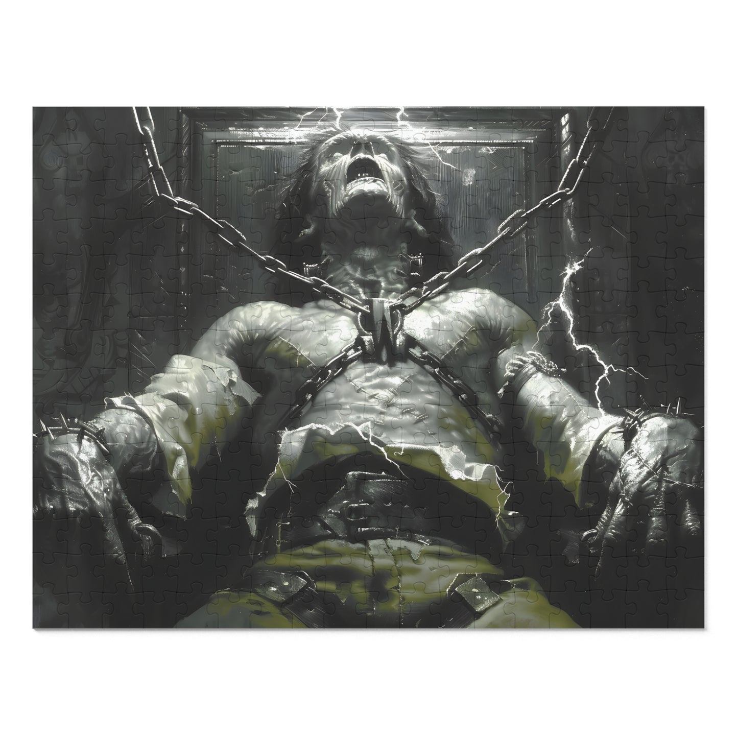 Frankenstein's Unchained Fury (30, 110, 252, 500, 1000 Piece Jigsaw Puzzle)