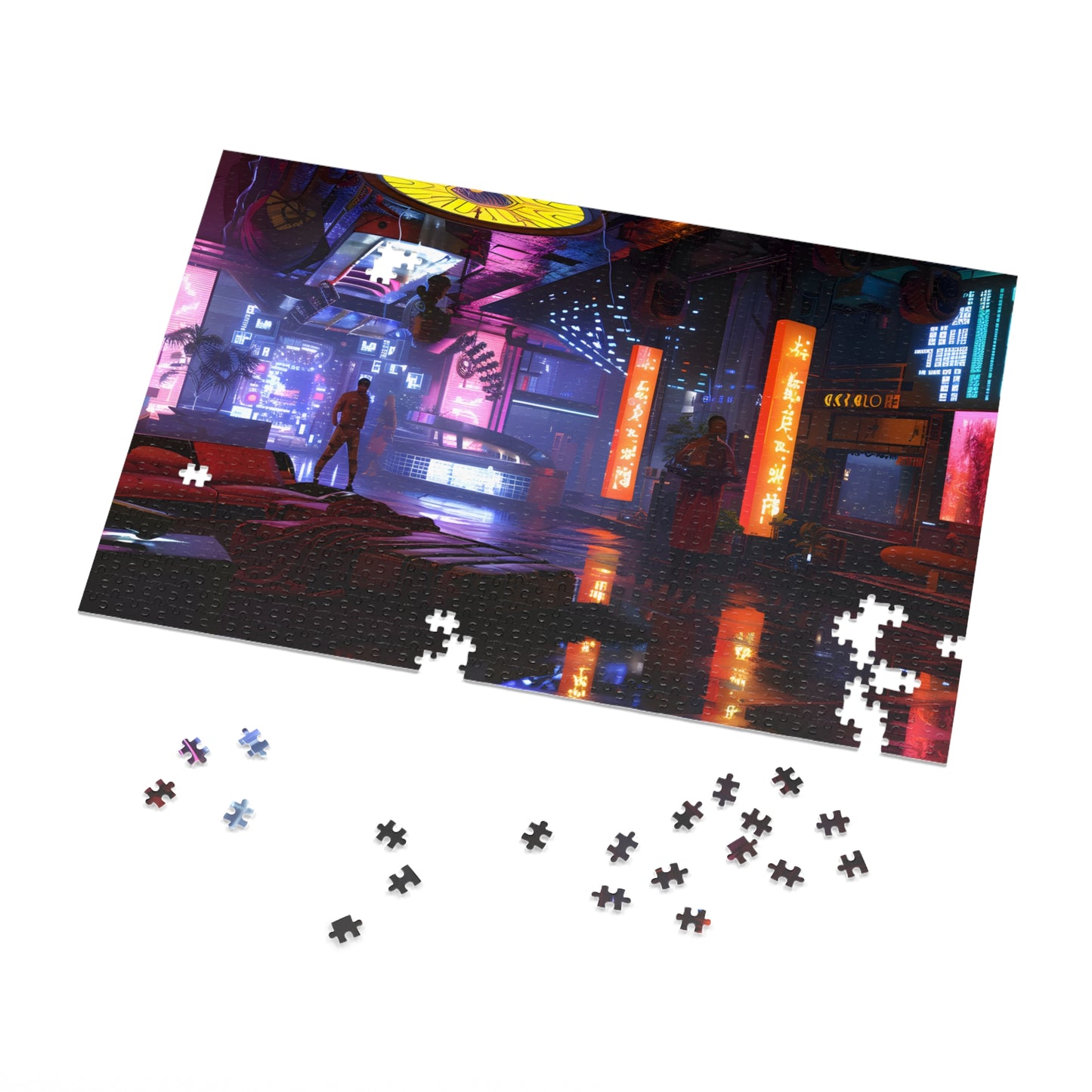 Neon Metropolis (30, 110, 252, 500, 1000 Piece Jigsaw Puzzle)